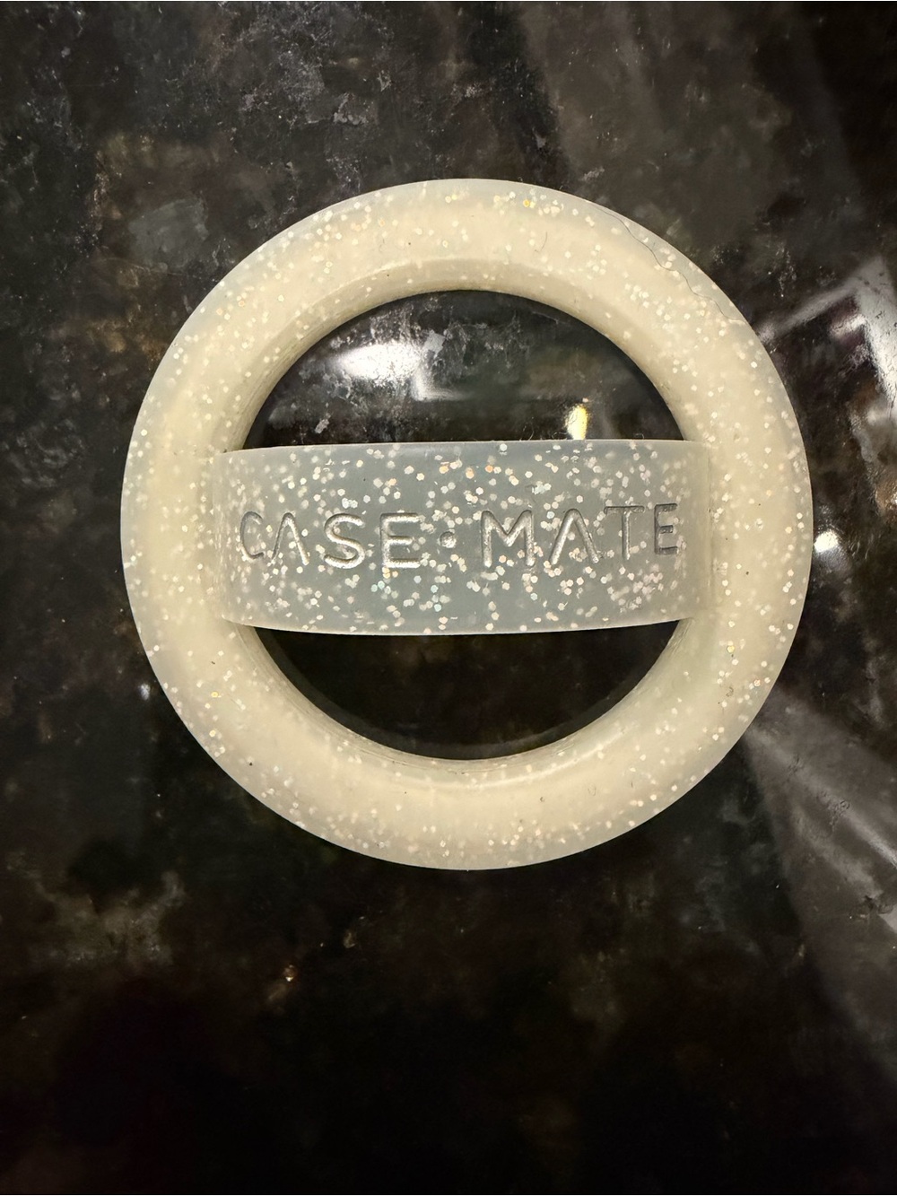 case-mate Glitter loopGrip-white glitter